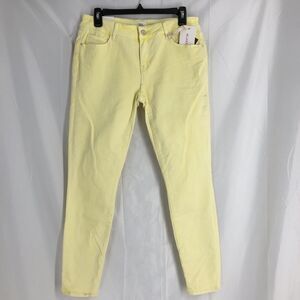 Wash Lab Women's Rose Low Rise Skinny Lemon Size 26